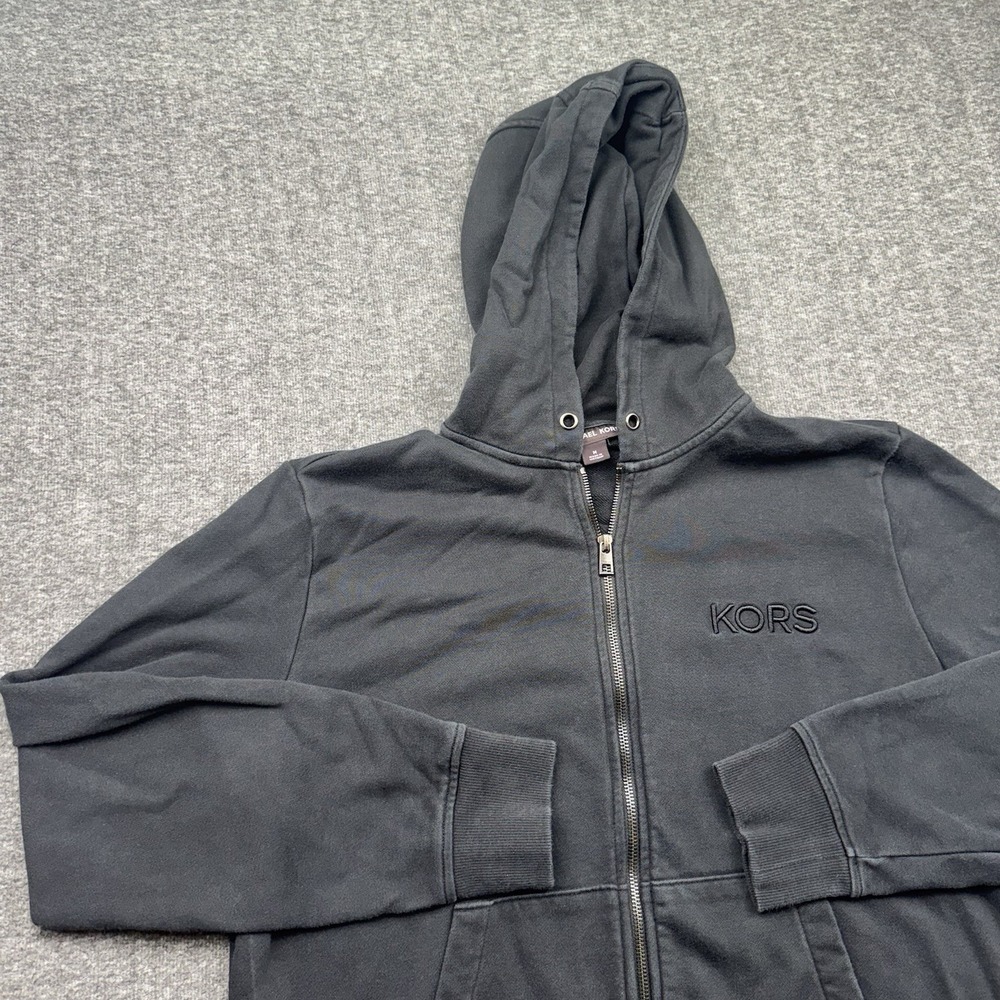 Michael‎ Kors Hoodie Mens Sz M Black Full Zip Logo